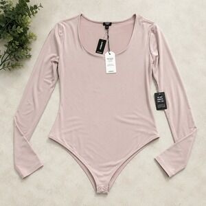 Express Body Contour Long Sleeve Bodysuit Blush Pink – Women's XL Brand New
